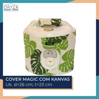 Tutup Sarung Cover Magic Com Rice Cooker - Motif Daun Monstera