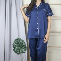 Piyama satin polos premium / piyama satin wanita / baju tidur dewasa