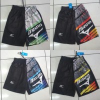 CELANA PENDEK VOLLY MIZUNO HITAM MOTIF last stok