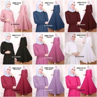 Baju gamis Wanita Terbaru - gamis Syari MAXI EMMA Polos Dress Polos