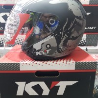 helm kyt dj maru venom black doft silver