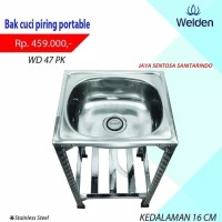 Bak Cuci Piring Kaki Kitchen Sink Portable Meja Welden 47PK