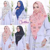 Jilbab Instan Hoodie Guci Model Terbaru Ori Cantika Biru