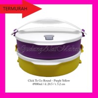 Click to go round Purple Yellow rantang susun Tupperware scto