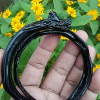 gelang AKAR BAHAR HITAM UKIR NAGA RG 100