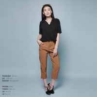 BLOUSE WANITA / NEVADA SWIRL SHIRT / BAJU WANITA - Hitam