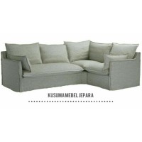Kursi Sofa Tamu Model L Shabby Vintage Classic Minimalis - Kode 105B