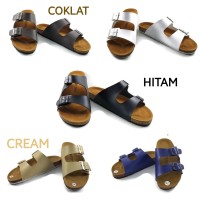 Sandal Casual Kulit - BIG SIZE - Pria Wanita - Birken Strip 2