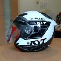 Helm KYT Dj Maru White - Helm Half face KYT Dj Maru SNI Putih White
