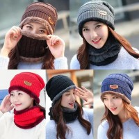 Barang Branded Harga Miring Topi Kupluk Rajut Beanie Dan Syal 1 Set
