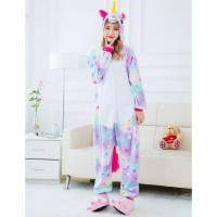 kostum piyama baju tidur unicorn dewasa pajama cosplay costume rainbow