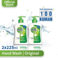 Dettol Sabun Cuci Tangan Original - Pump 225mL x 2 pcs - Hand Wash
