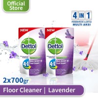 Dettol Pembersih Lantai Lavender - Pouch 700mL x 2pcs - Wangi Lavender