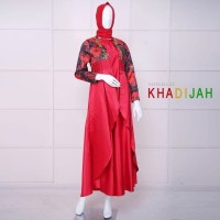 GAMIS WANITA MODERN /GAUN WANITA BUTIK, SIZE M L XL MODEL ZOYA MERAH