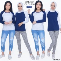 KAOS RAGLAN WANITA MONICA LENGAN PANJANG MODEL POLOS - ARMY, XL
