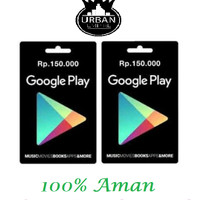 Jual Voucher Google Play Store Gift Card Rp. 150 Ribu(Only Indonesia)