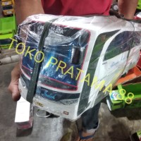 Mainan Tradisional Dari Kayu Model Bus Malam Pariwisata Detail