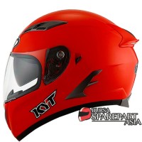 Helm KYT Falcon Red Ferarri Solid Fullface not vendetta 2 merah cabe