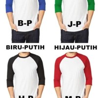 KAOS RAGLAN DEWASA LENGAN 3/4 UNTUK SEMUA DESAIN GAMBAR KAOSERY
