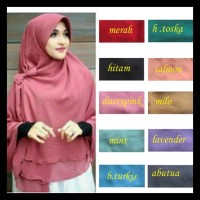 Termurah Kerudung Hijab Jilbab Instan Syari Khimar Pet Sifon Polos