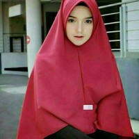 jilbab khimar jumbo simple pet antem syari kerudung cantik adem lemb