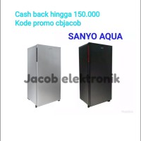 KULKAS 1 PINTU AQUA BY SANYO AQRD 191 DARK SILVER