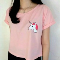 BAJU KAOS WANITA | KUDA PUTIH | KAOS LENGAN PENDEK | ALLSIZE