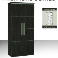 Lemari Pakaian 2 Pintu Cermin Minimalis Warna Putih Glossy.AA.211