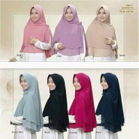 Hijab / Jilbab Khimar Aisyah Pet Sifon Polos
