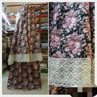 mukena katun rayon renda