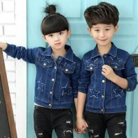 Kemeja Denim Bordir Stary Kid
