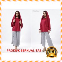 ZANNA Set Muslimah - Gamis Embos - Gamis jersey - Gamis Jeans Murah