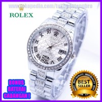 Mewah ! Jam Tangan Wanita Rolex Madu Rantai Keren Murah & Berkualitas