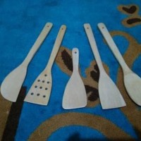 Best Sutil/Sendok/Spatula/Sodet Kayu Mahoni set isi 5 pcs