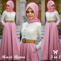 Produk Baru Baju Atasan Gamis Wanita Muslim Syari - Maxi Rana Murah -