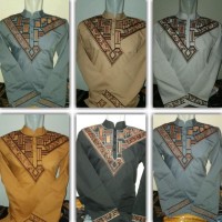 Best Seller Baju Koko Lengan Panjang Pria Dewasa Bordir Motif D