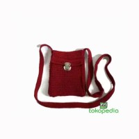 CTAP-Dompet Selempang Wanita Hp/Tas Selempang Hp Rajut |NG| Hand Made