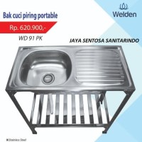 Kitchen Sink - Bak Cuci Piring Kaki Meja Rak Portable Welden 91PK