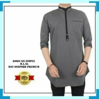 Kurta zipper lengan 3/4 four one baju koko pria jubbah india qurta