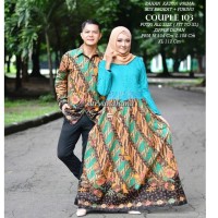 Gamis Batik Pasangan Muslim Keluarga Baju Couple Muslimah Syari Dress