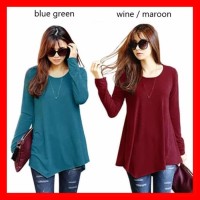 Premium Baju Kaos Lengan Panjang Blouse Atasan Wanita Terbaru Ko