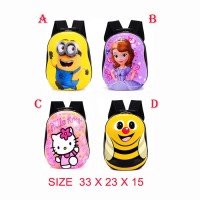 Tas Koper Ransel Anak Sekolah PAUD SD Import Murah Karakter (ZH-AC021)