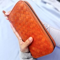 Dompet Kulit Wanita Motif Anyam Asli Kulit Sapi Produk Sisa Export 02
