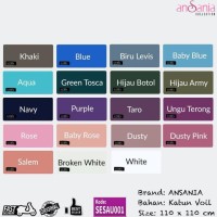 New Segiempat Rawis Saudia Polos / Hijab / Jilbab / Krudung / Pashmina