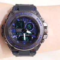 Jam tangan PRIA CASIO GSHOCK ring besi tali rubber karet sporty new