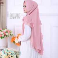 TERLARIS!! Jilbab Instan Syari Kerudung Khimar Ceruti Hanum Swarosky