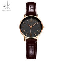 JAM TANGAN BRANDED INSTAGRAM WANITA ORI IMPORT SHENGKE TALI KULIT K0