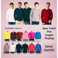 AT 613 KAOS PRIA POLOS LENGAN PANJANG