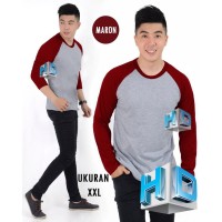 AT 50 HD RAGLAN XXL LENGAN PANJANG PRIA | KAOS RAGLAN PANJANG | BAJU