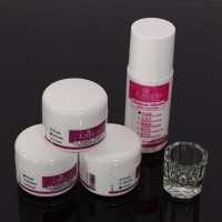 New 5 PCS Acrylic Powder Adhesion Liquid Glass Cup Nail Art